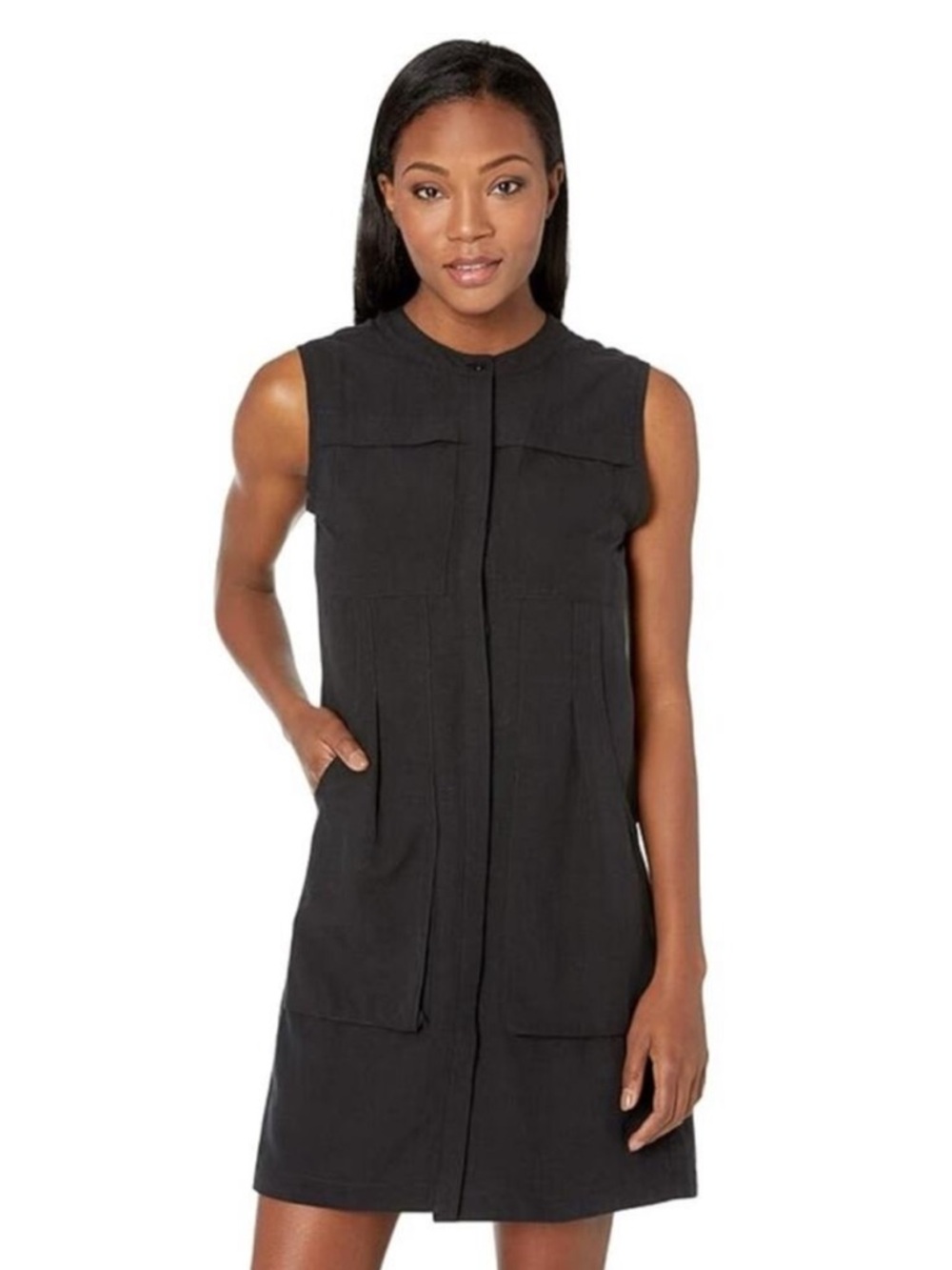 Nau Black Sleeveless Shift Dress XS